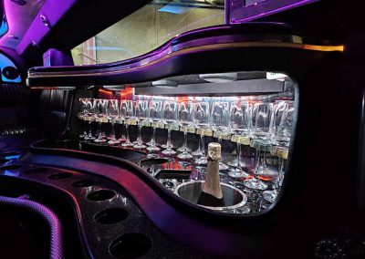 2006 White Hummer - Full inside View of Bar