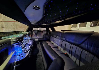 2007 Black Chrysler Limo - Inside View of car wideshot