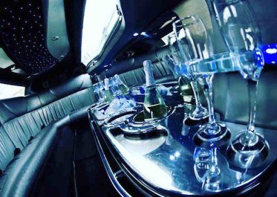 Black Chrysler Limo - Inside